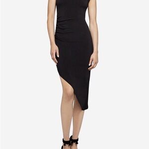 BCBGeneration Black Asymmetrical Bodycon Dress